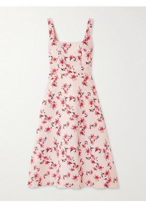 Emilia Wickstead - Shiloh Floral-print Faille Midi Dress - Pink - UK 4,UK 6,UK 8,UK 10,UK 12,UK 14,UK 16