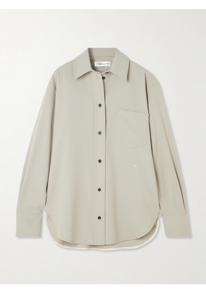 Victoria Beckham - Embroidered Woven Shirt - Green - UK 6,UK 8,UK 10,UK 12