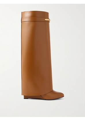 Givenchy - Shark Leather Knee Boots - Brown - IT36,IT37,IT38,IT39,IT40,IT41