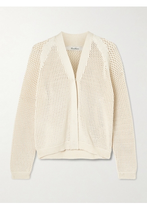 Max Mara - Open-knit Silk-blend Cardigan - Ivory - x small,small,medium,large,x large