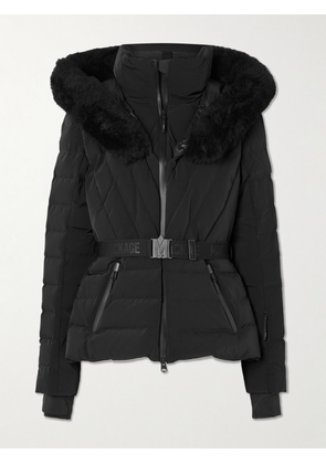 Mackage - Elita Plush-trimmed Hooded Belted Quilted Down Ski Jacket - Black - xx small,x small,small,medium,large,x large