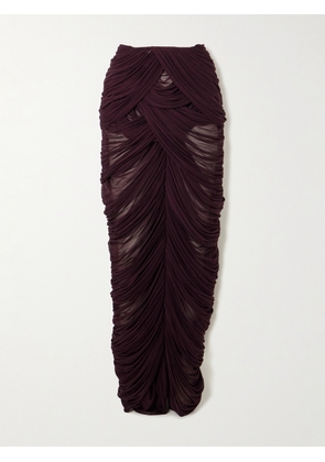 Danielle Frankel - Cosette Draped Tulle Maxi Skirt - Purple - US0,US2,US4,US6,US8