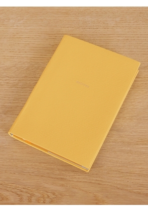 Smythson - Recipes Soho Panama Textured-leather Notebook - Yellow - One size