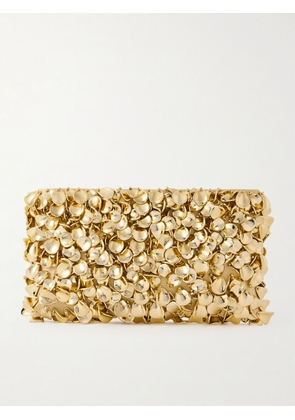 SIMKHAI - Reese Beaded Metallic Satin Clutch - Gold - One size