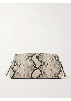 STAUD - Maude Snake-effect Leather Clutch - Animal print - One size