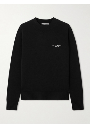 Givenchy - Embroidered Wool And Cashmere-blend Sweater - Black - x small,small,medium,large