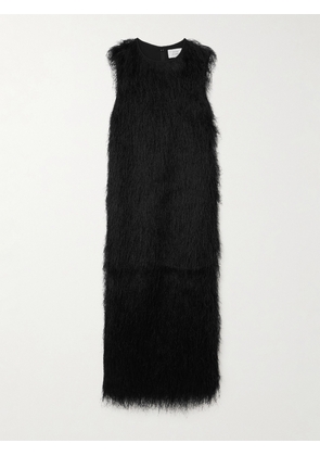 Loulou de Saison - Tiwa Fringed Cotton-voile Maxi Dress - Black - x small,small,medium,large,x large