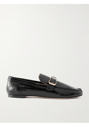 Jamie Haller - Buckled Glossed-leather Loafers - Black - IT36,IT37,IT38,IT38.5,IT39,IT40,IT41,IT42