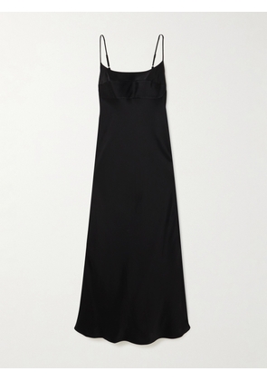 Theory - Satin Midi Dress - Black - US0,US2,US4,US6,US8,US10,US12