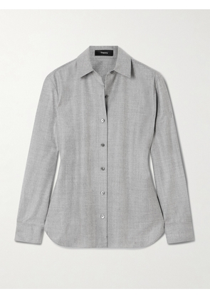 Theory - Wool-flannel Shirt - Gray - x small,small,medium,large,x large