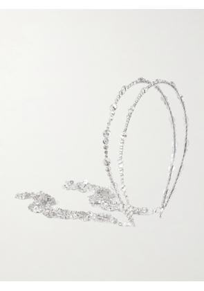 Jennifer Behr - Loretta Crystal-embellished Rhodium-plated Headband - Neutrals - One size