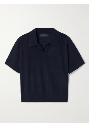 Arch4 - Aldwich Organic Cashmere Polo Shirt - Blue - x small,small,medium,large,x large