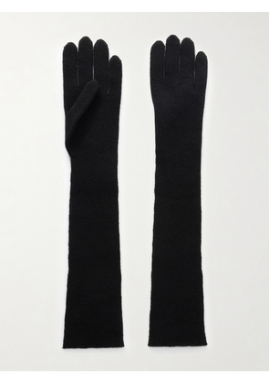 The Elder Statesman - Ribbed Cashmere Gloves - Black - One size