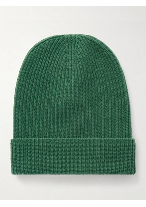 The Elder Statesman - Statesman Ribbed Cashmere Beanie - Green - One size