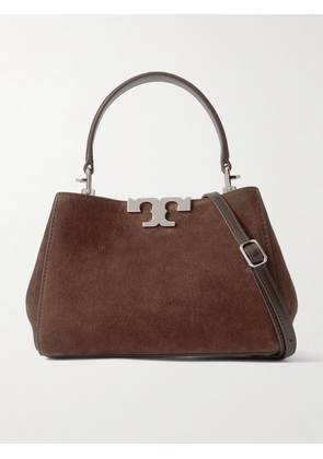 Tory Burch - Eleanor Mini Leather-trimmed Suede Shoulder Bag - Brown - One size