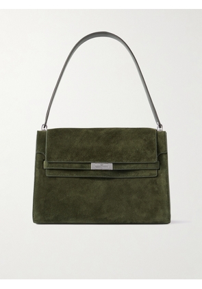 Tory Burch - Lee Radziwill Large Suede Shoulder Bag - Green - One size