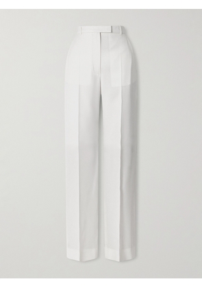 MCQUEEN - Grain De Poudre Wool Straight-leg Pants - White - IT38,IT40,IT42,IT44