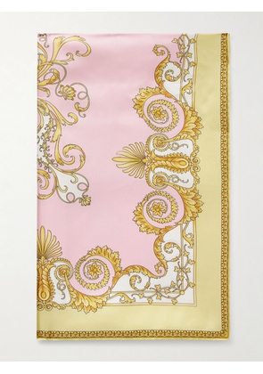 Versace - Printed Silk-twill Scarf - Pink - One size