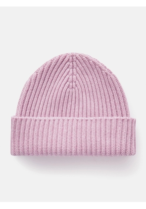 Johnstons of Elgin - Lovat Ribbed Cashmere Beanie - Pink - One size