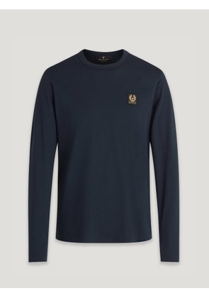 Belstaff Long Sleeved T-shirt Men's Cotton Jersey Dark Ink Size XL
