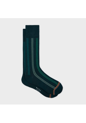 Paul Smith Green Contrasting Stripe Socks