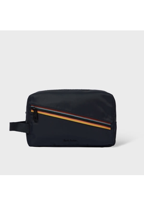Paul Smith Navy Blue 'Artist Stripe' Wash Bag