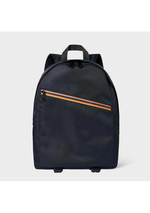Paul Smith Navy 'Artist Stripe' Recycled Polyester Backpack Blue
