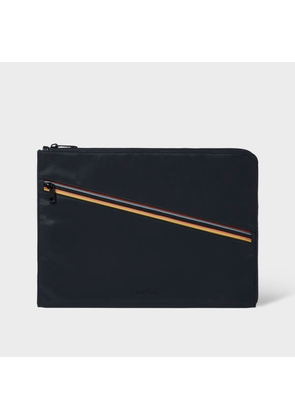 Paul Smith Navy Blue 'Artist Stripe' Document Case