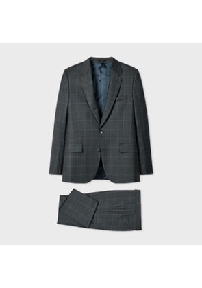 Paul Smith Classic-Fit Dark Green Windowpane Check Wool Suit