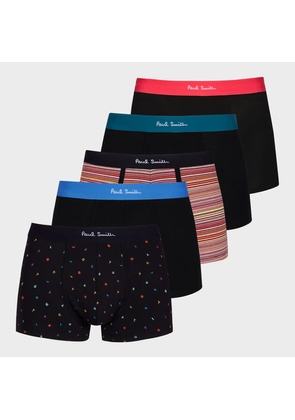 Paul Smith 'Signature Stripe' Mixed Boxer Briefs Five Pack Multicolour