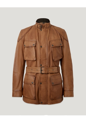 Belstaff Legacy Trialmaster Panther Jacket Men's Hand Waxed Leather Cork Size 36