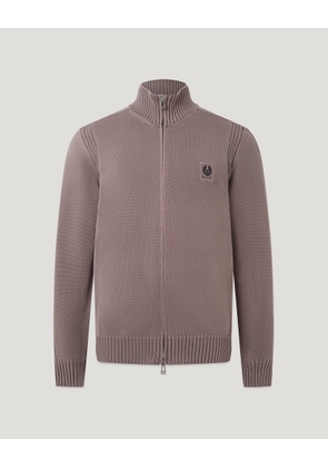 Belstaff Watch Full Zip Light Men's Fade-out Garment Dye Cotton Asphalt Size 2XL