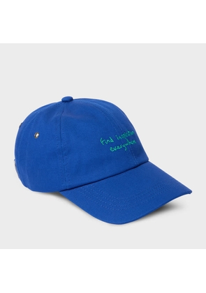 Paul Smith Blue Cotton-Twill Quote Cap
