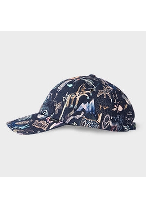 Paul Smith Navy 'Mainline' Print Cap Blue