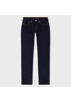 PS Paul Smith Tapered-Fit Indigo-Rinse 'Crosshatch Stretch' Jeans Blue