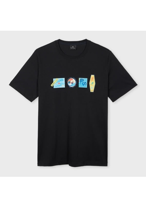 PS Paul Smith Black 'Stickers' Print T-Shirt