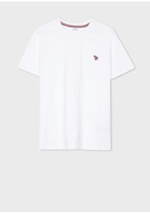 PS Paul Smith Women's White Zebra Logo Cotton T-Shirt