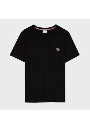 PS Paul Smith Women's Black Zebra Logo Cotton T-Shirt