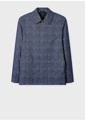 PS Paul Smith Blue Marl Jacquard Cropped Jacket