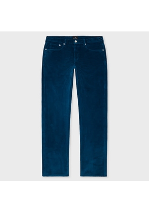 PS Paul Smith Relaxed Tapered-Fit Dark Blue Corduroy Trousers