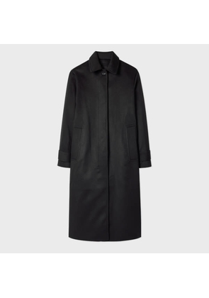 Paul Smith Women's Navy Wool-Cashmere Blend Back-Button Coat Blue