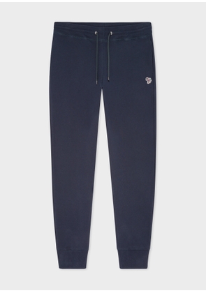 PS Paul Smith Tapered-Fit Dark Navy Zebra Logo Cotton Sweatpants Blue