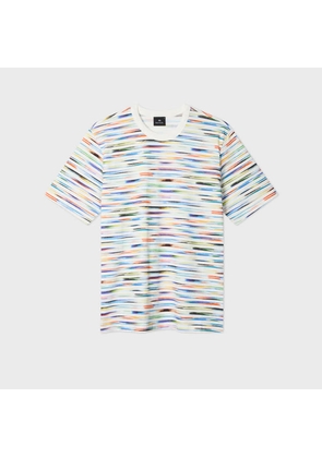 PS Paul Smith White Multicolour Stripe T-Shirt