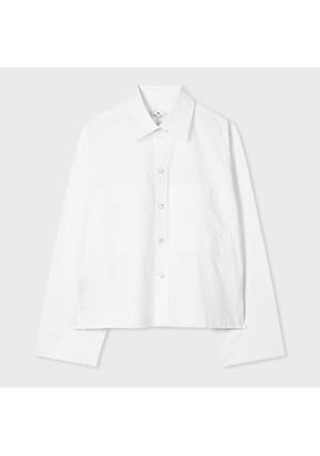 PS Paul Smith Women's Cropped Cotton White Shirt
