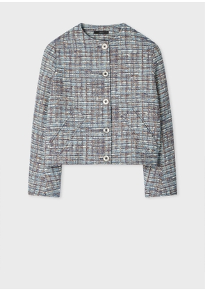 Paul Smith Women's Blue Textured Weave Jacket