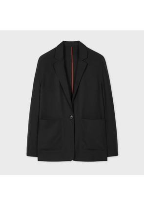 Paul Smith Women's Black Linen-Blend Patch Pocket Blazer