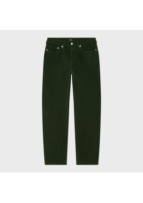 PS Paul Smith Relaxed-Fit Dark Green Pleat-Front Jeans