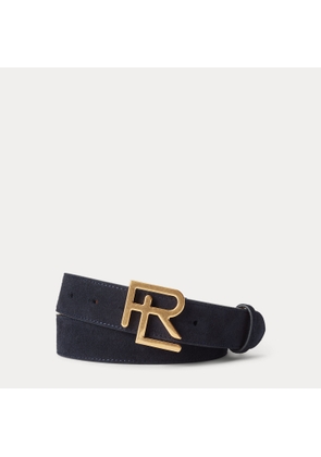 RL-Buckle Calf-Suede Belt