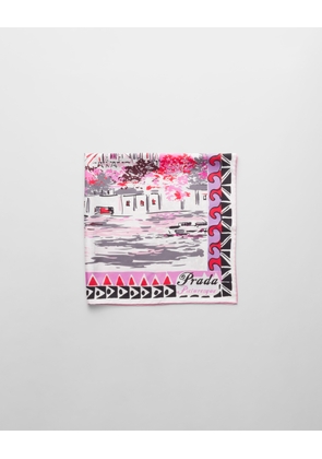 Pittoresque Paris printed silk foulard 90x90