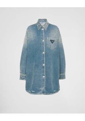 Oversized organic denim shirt